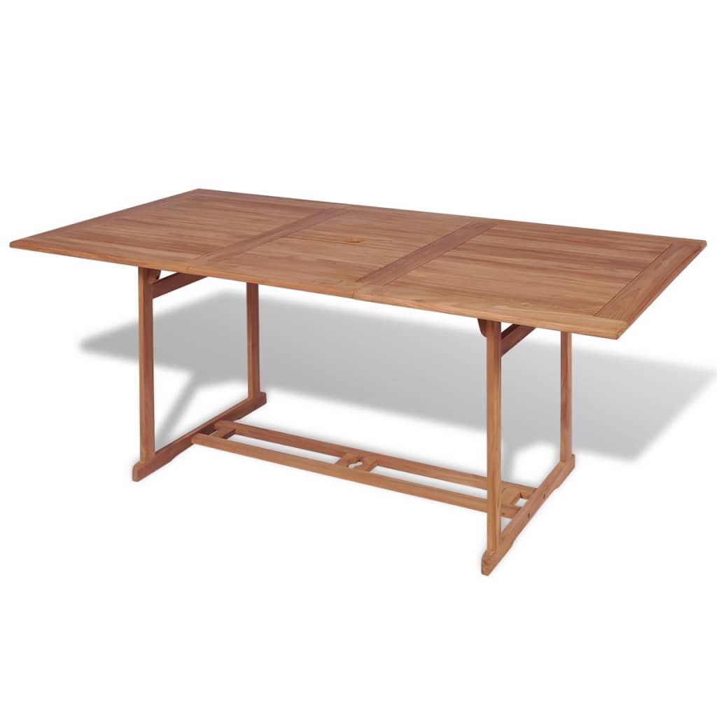 Τραπέζι Κήπου 180 x 90 x 75 εκ. από Μασίφ Ξύλο Teak 1