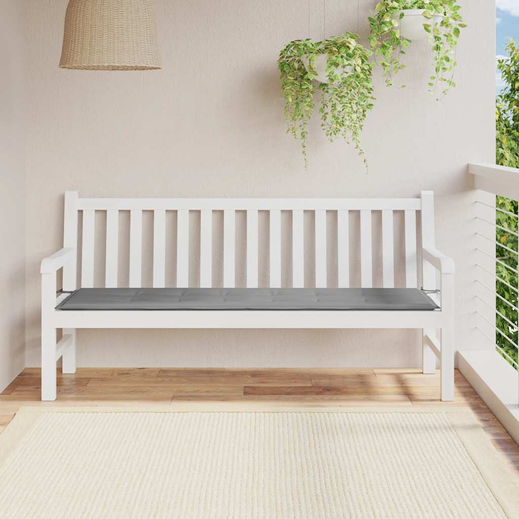 Μαξιλάρι Πάγκου Κήπου Γκρι 180 x 50 x 3 εκ. Ύφασμα Oxford 1