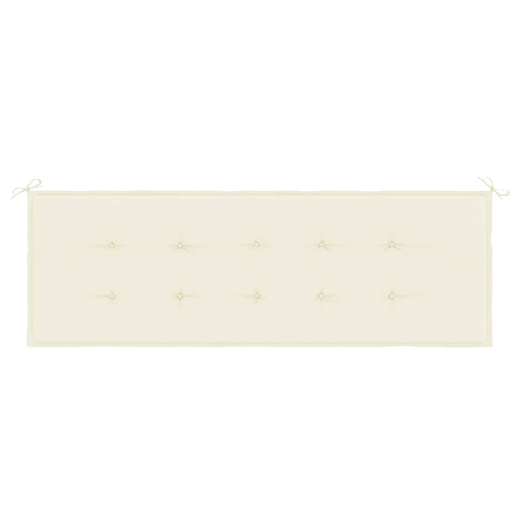 Μαξιλάρι Πάγκου Κήπου Κρεμ 150 x 50 x 3 εκ. Ύφασμα Oxford 4