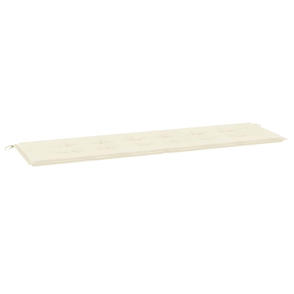 Μαξιλάρι Πάγκου Κήπου Κρεμ 180x50x3 εκ. Ύφασμα Oxford 2