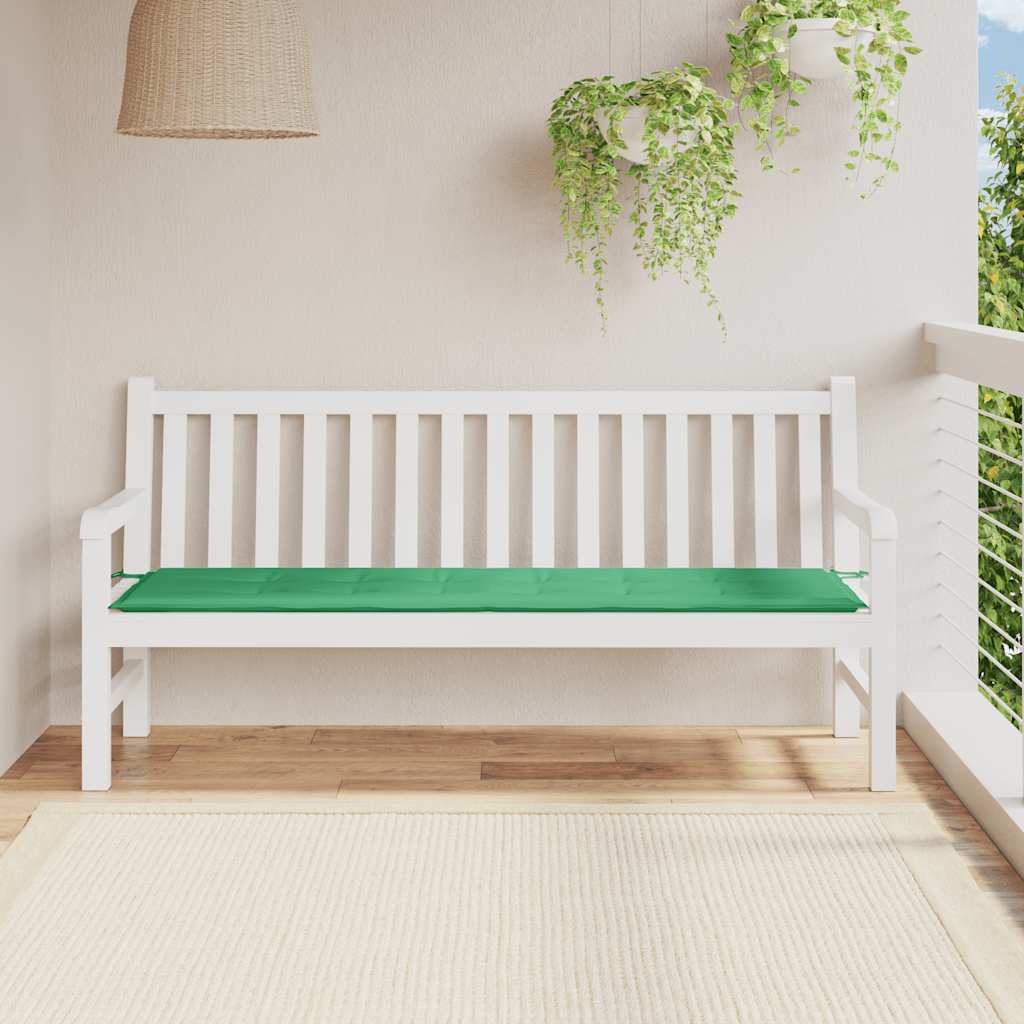 Μαξιλάρι Πάγκου Κήπου Πράσινο 180x50x3 εκ. Ύφασμα Oxford 1