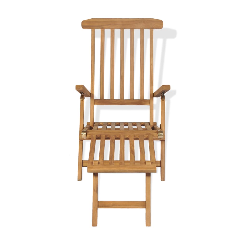 Ξαπλώστρα με Υποπόδιο από Μασίφ Ξύλο Teak 2