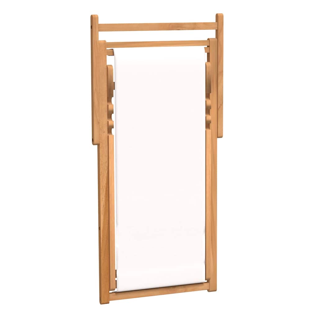 Ξαπλώστρα Κρεμ 56 x 105 x 96 εκ. από Ξύλο Teak 6
