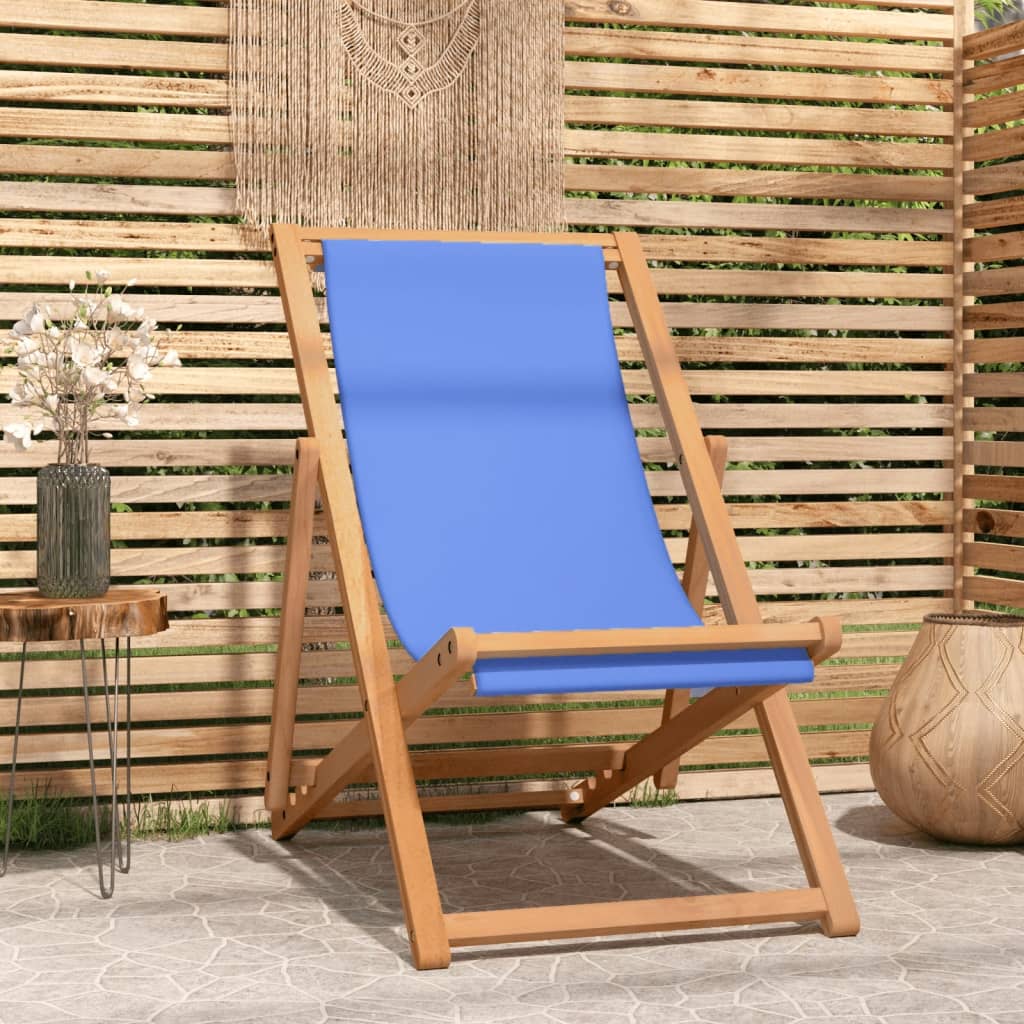 Ξαπλώστρα Μπλε 56 x 105 x 96 εκ. από Ξύλο Teak 1