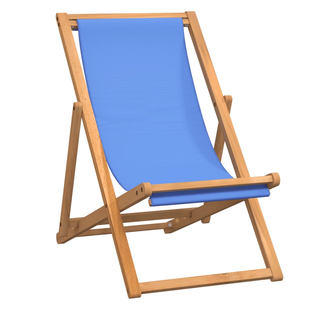 Ξαπλώστρα Μπλε 56 x 105 x 96 εκ. από Ξύλο Teak 2