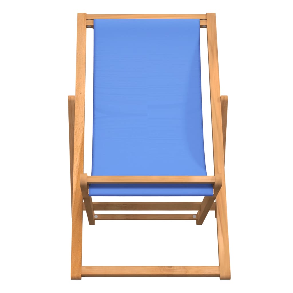 Ξαπλώστρα Μπλε 56 x 105 x 96 εκ. από Ξύλο Teak 3