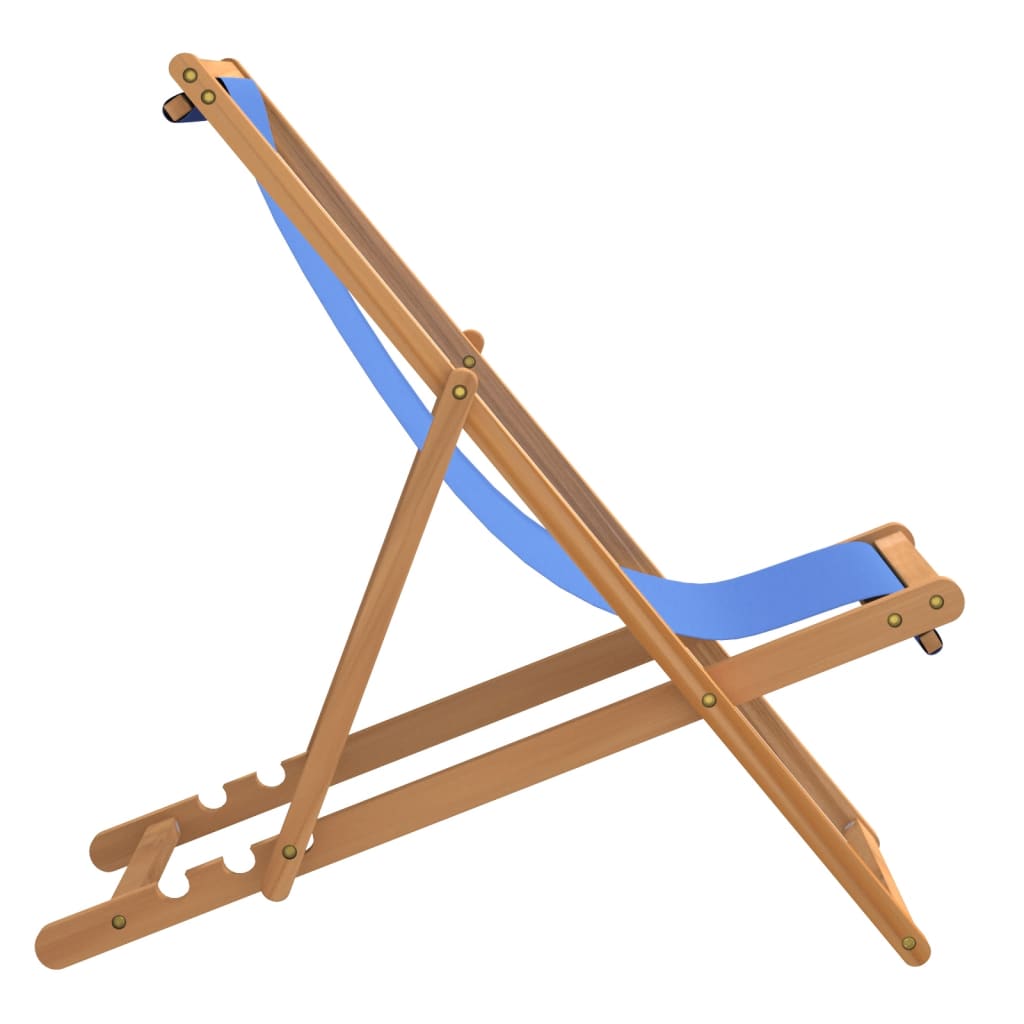 Ξαπλώστρα Μπλε 56 x 105 x 96 εκ. από Ξύλο Teak 4
