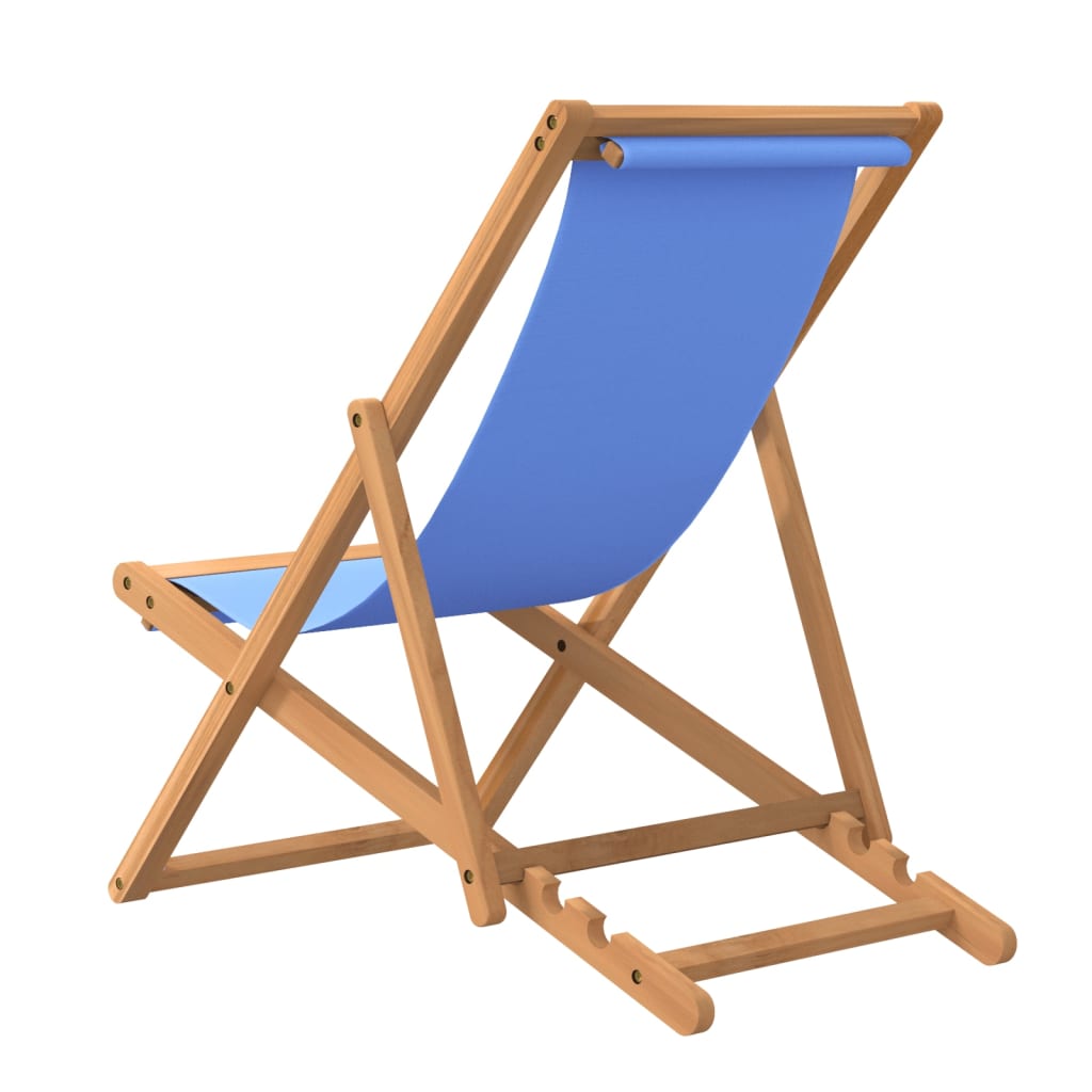 Ξαπλώστρα Μπλε 56 x 105 x 96 εκ. από Ξύλο Teak 5