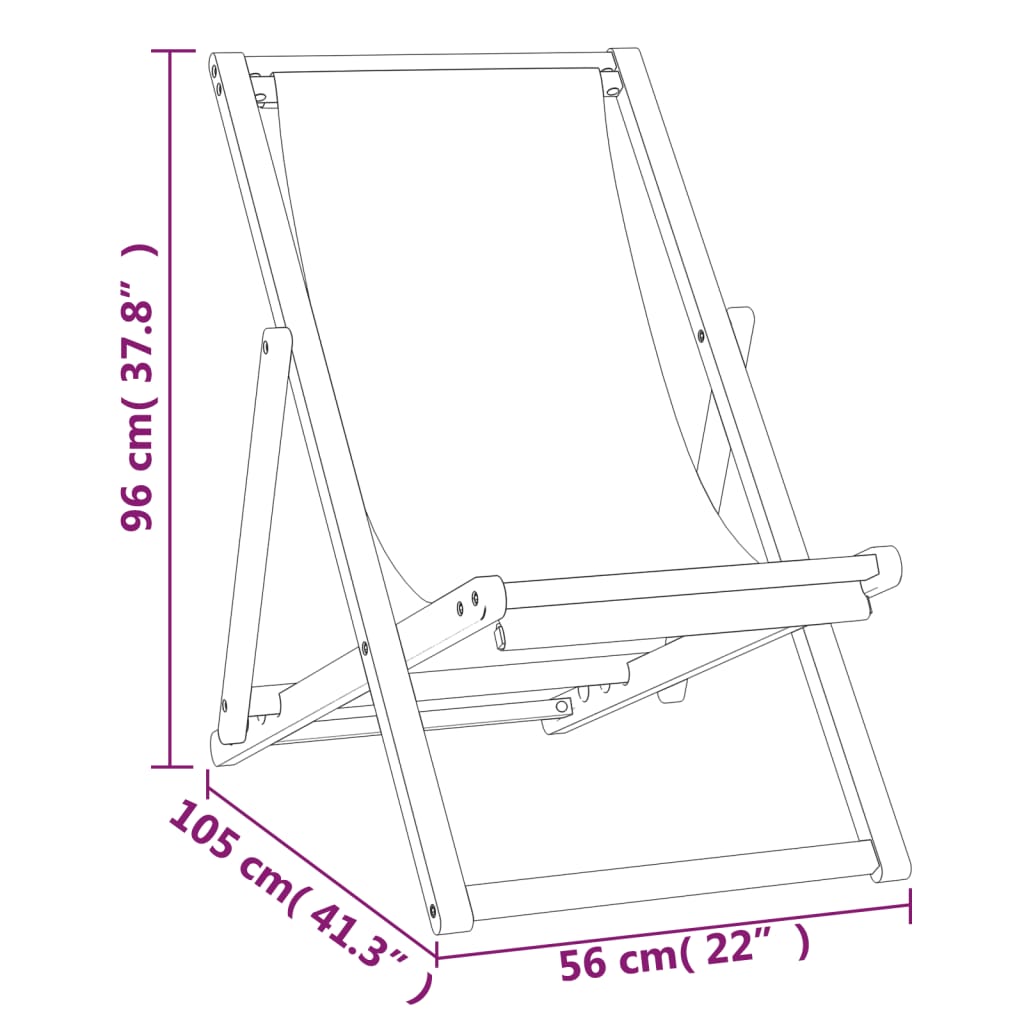 Ξαπλώστρα Μπλε 56 x 105 x 96 εκ. από Ξύλο Teak 8