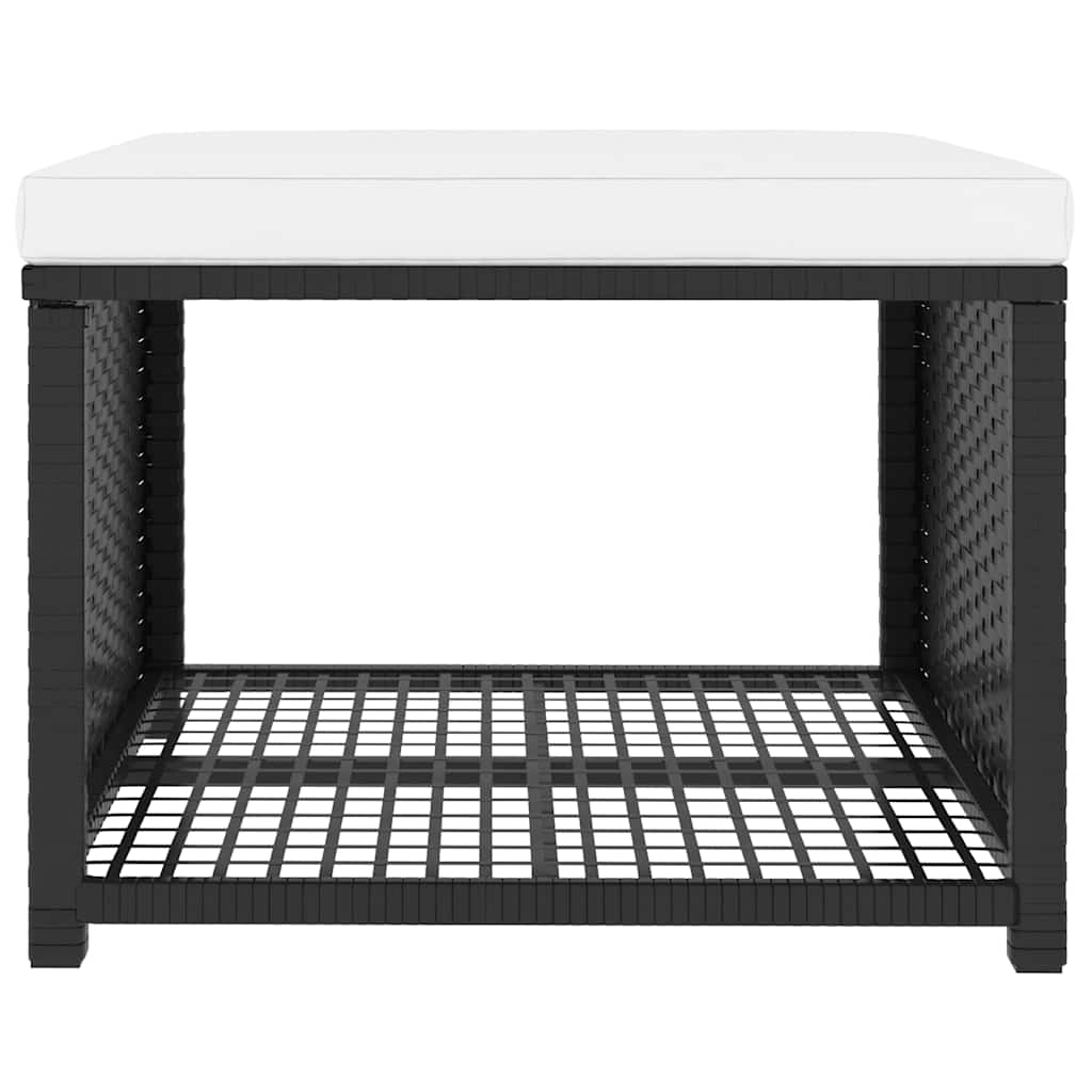 Σαλόνι Κήπου 4 Τεμαχίων Μαύρο από Συνθετικό Ρατάν 8