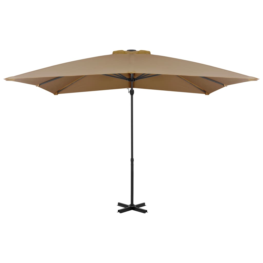 Ομπρέλα Κήπου Πρόβολος Taupe 250x250εκ με Ιστό Αλουμινίου 2