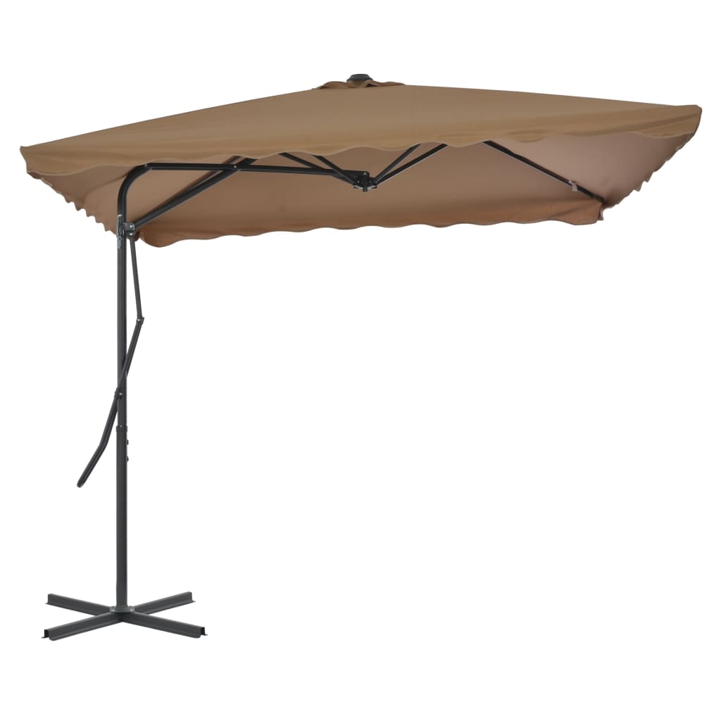 Ομπρέλα Κήπου Taupe 250 x 250 εκ. με Ατσάλινο Ιστό 1