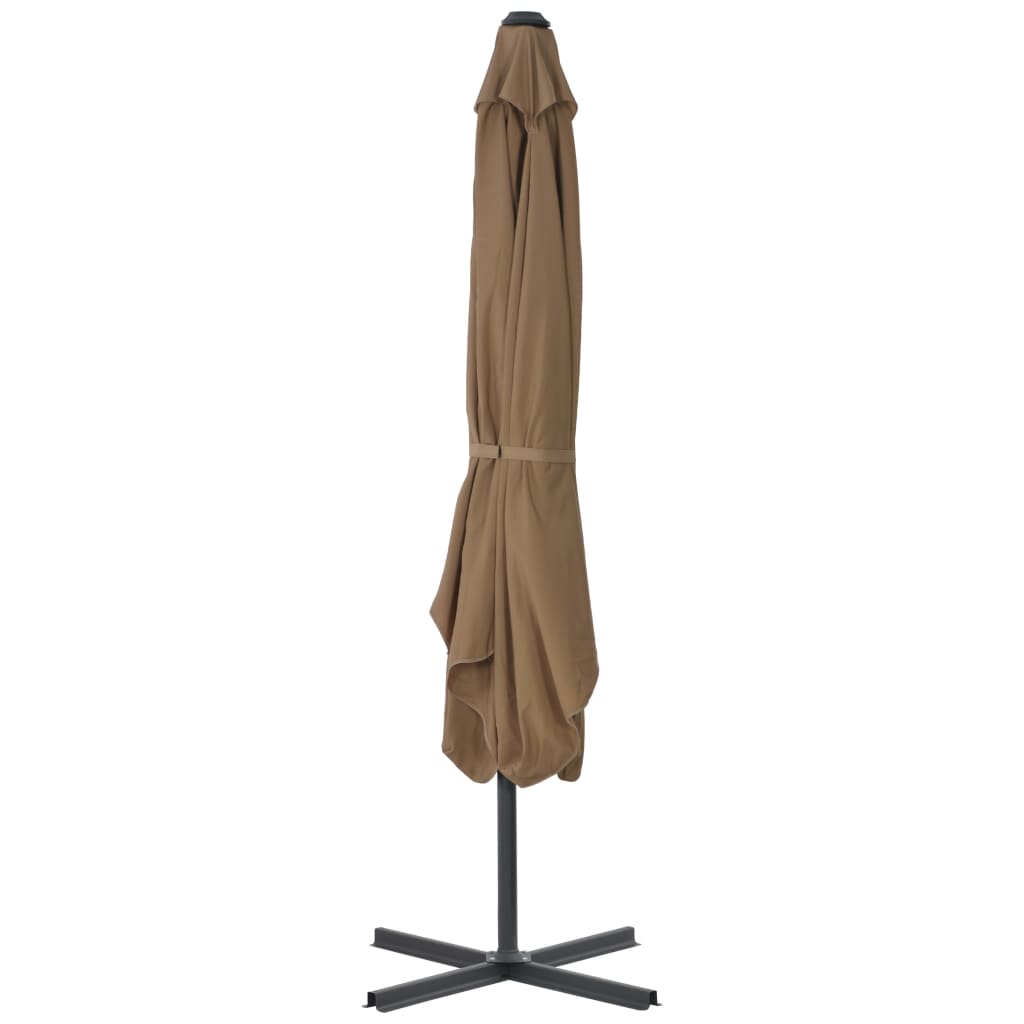 Ομπρέλα Κήπου Taupe 250 x 250 εκ. με Ατσάλινο Ιστό 4
