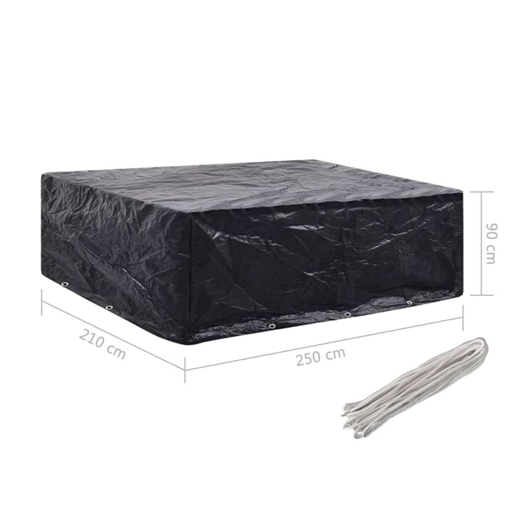 Κάλυμμα Επίπλων Κήπου με 8 Κρίκους 250 x 210 x 90 εκ. 6