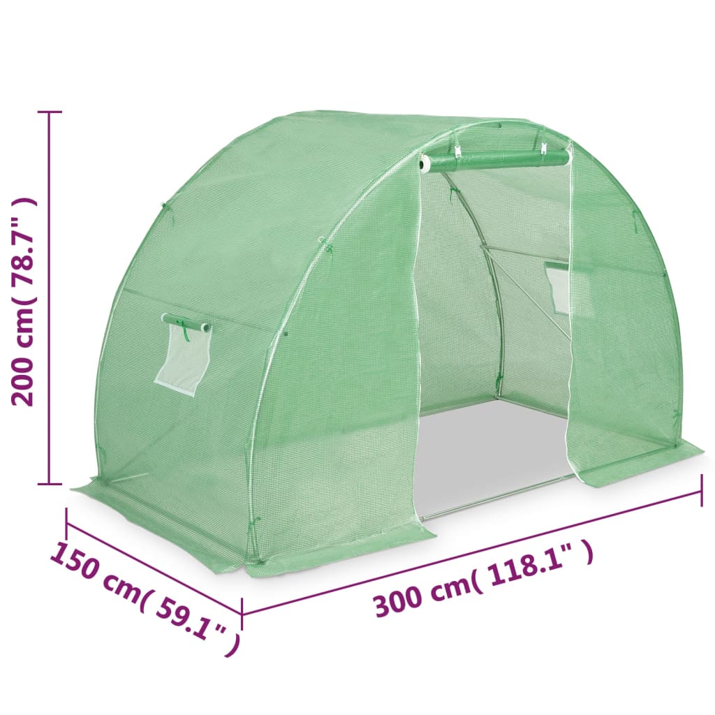 Θερμοκήπιο 4,5 μ² 300 x 150 x 200 εκ. 12