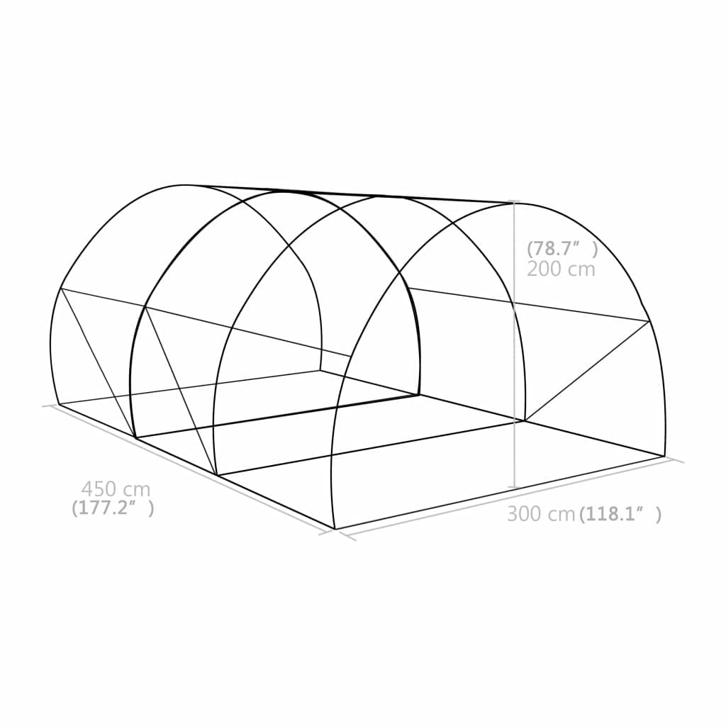 Θερμοκήπιο 13,5 μ² 450 x 300 x 200 εκ. 11