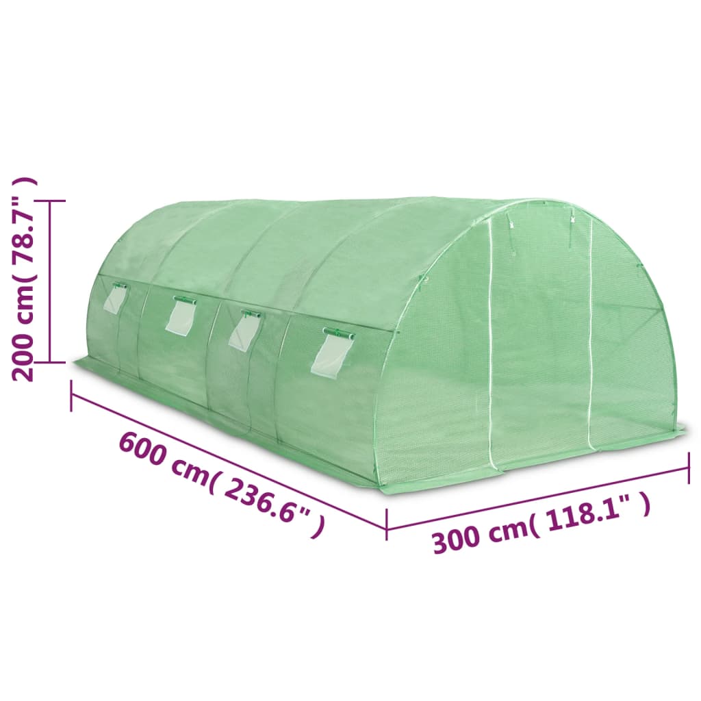 Θερμοκήπιο 18 μ² 600 x 300 x 200 εκ. 11