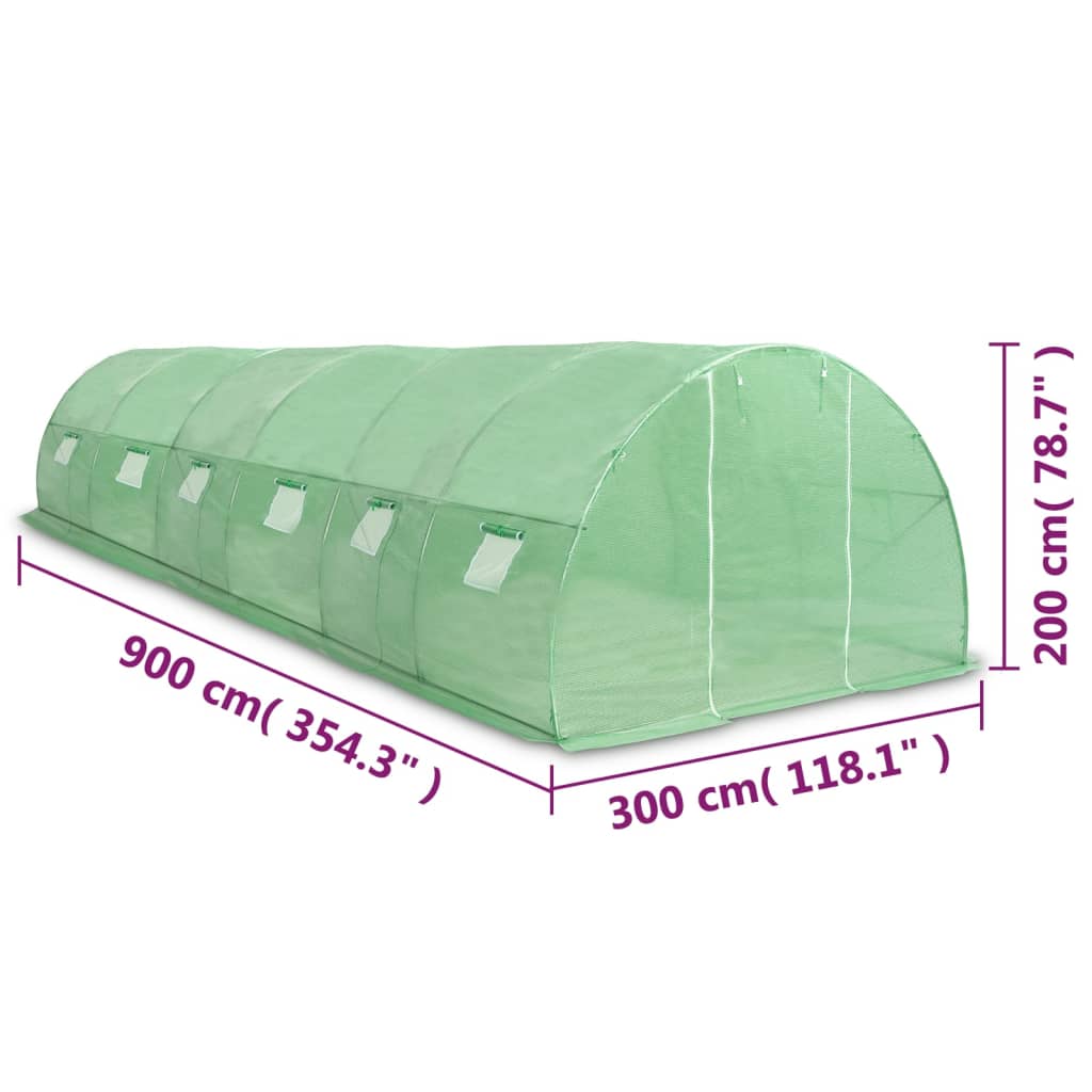 Θερμοκήπιο 27 μ² 900 x 300 x 200 εκ. 11