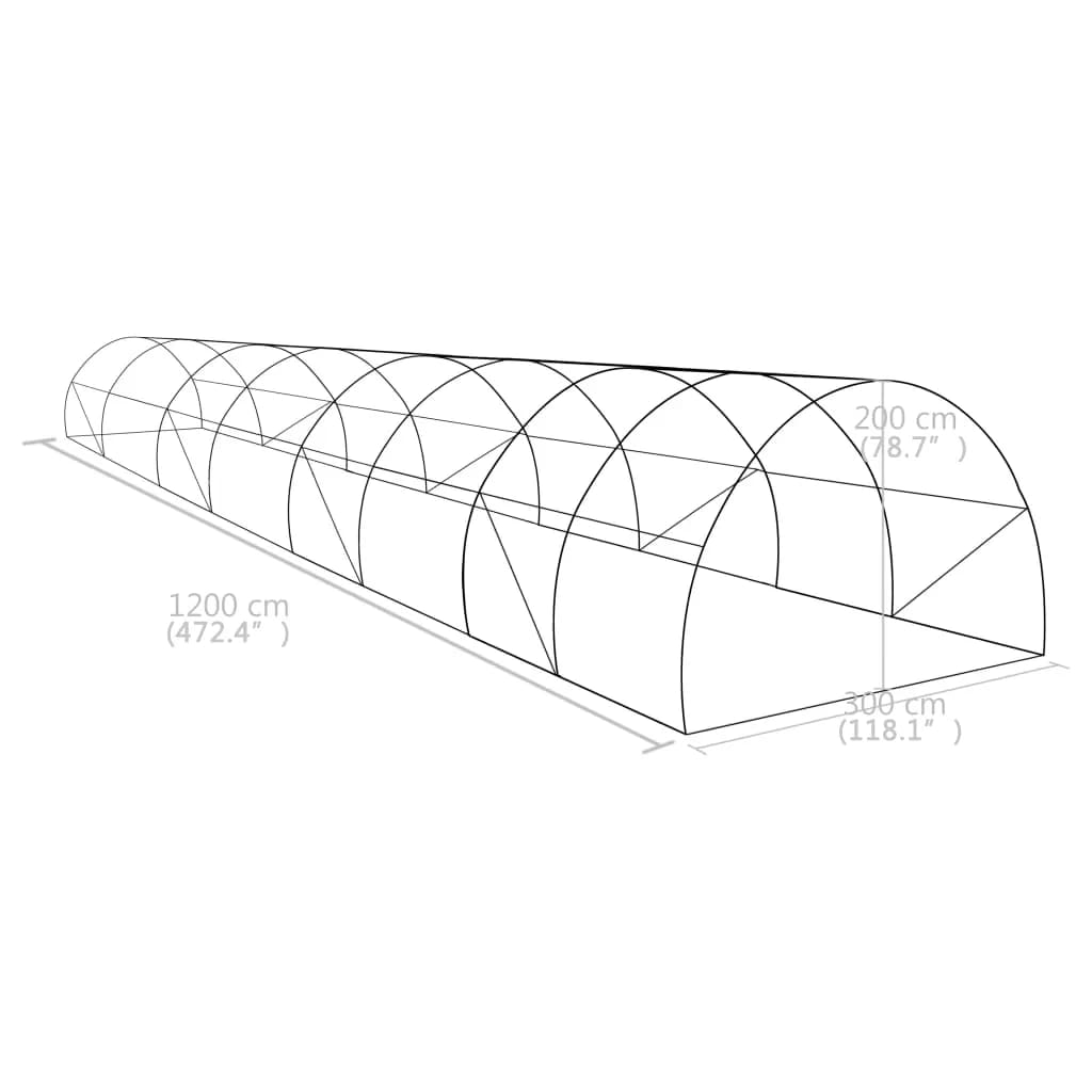 Θερμοκήπιο 36 μ² 1200 x 300 x 200 εκ. 12
