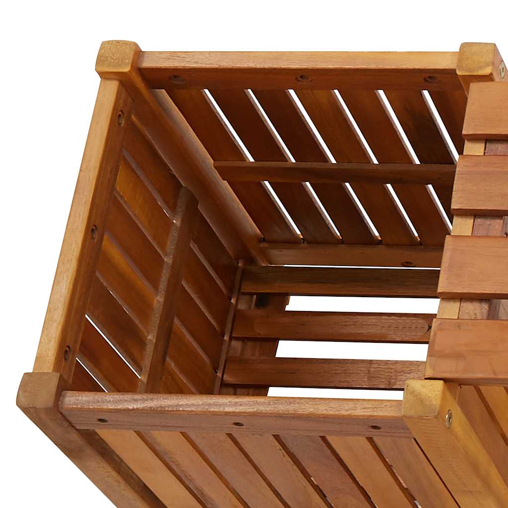 Πάγκος Κήπου με 2 Γλάστρες 150x30x40 εκ. από Μασίφ Ξύλο Ακακίας 6