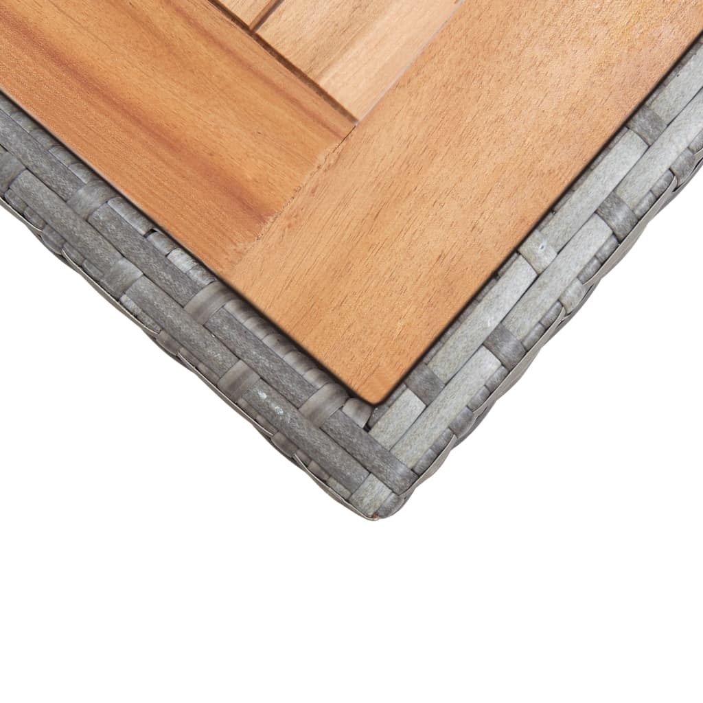Τραπέζι Κήπου Ανθρακί/Καφέ 123x60x74 εκ. από Μασίφ Ξύλο Ακακίας 5