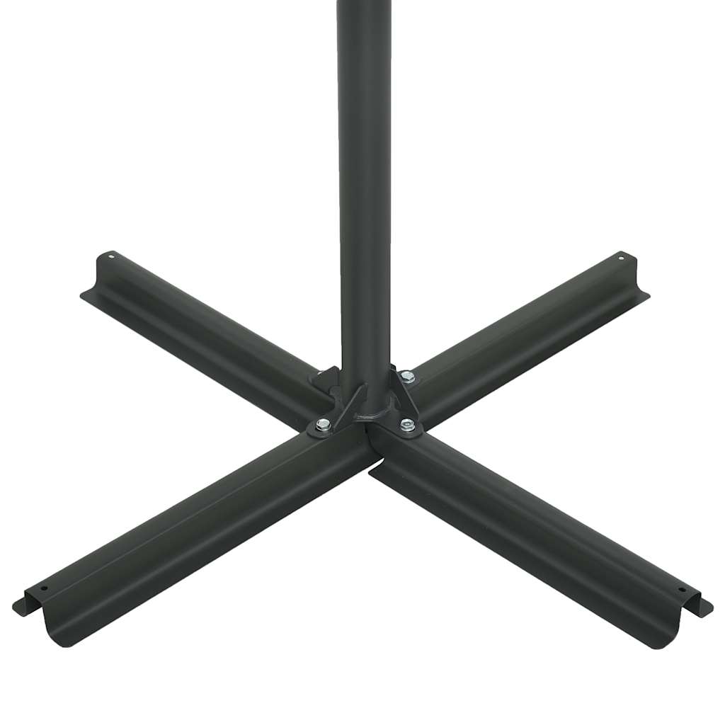 Ομπρέλα Κήπου Μαύρη 460 x 270 εκ. με Ιστό Αλουμινίου 9