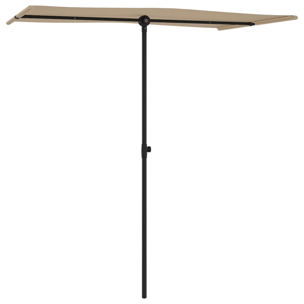Ομπρέλα Κήπου Taupe 180 x 110 εκ. με Ιστό Αλουμινίου 3