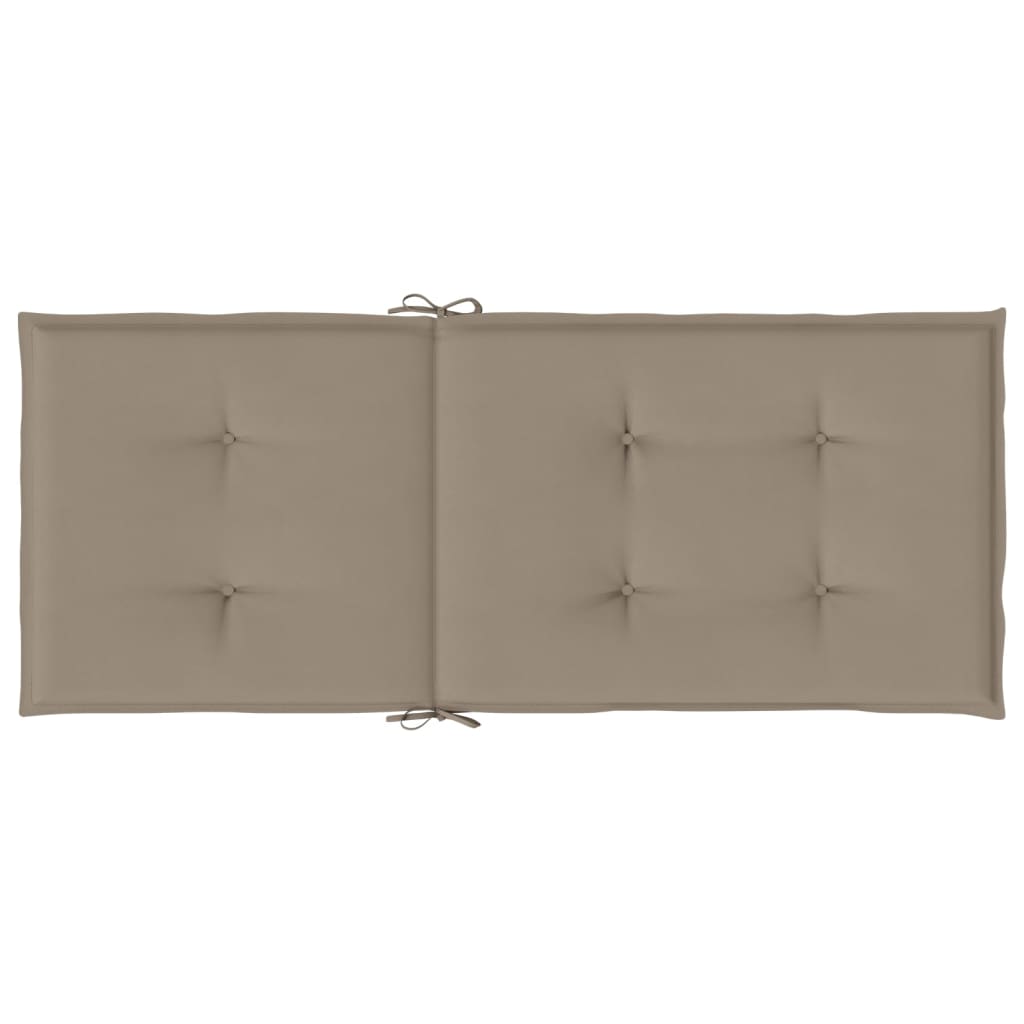 Μαξιλάρια Καρέκλας Κήπου με Πλάτη 2 τεμ. Taupe 120x50x3 εκ. 7