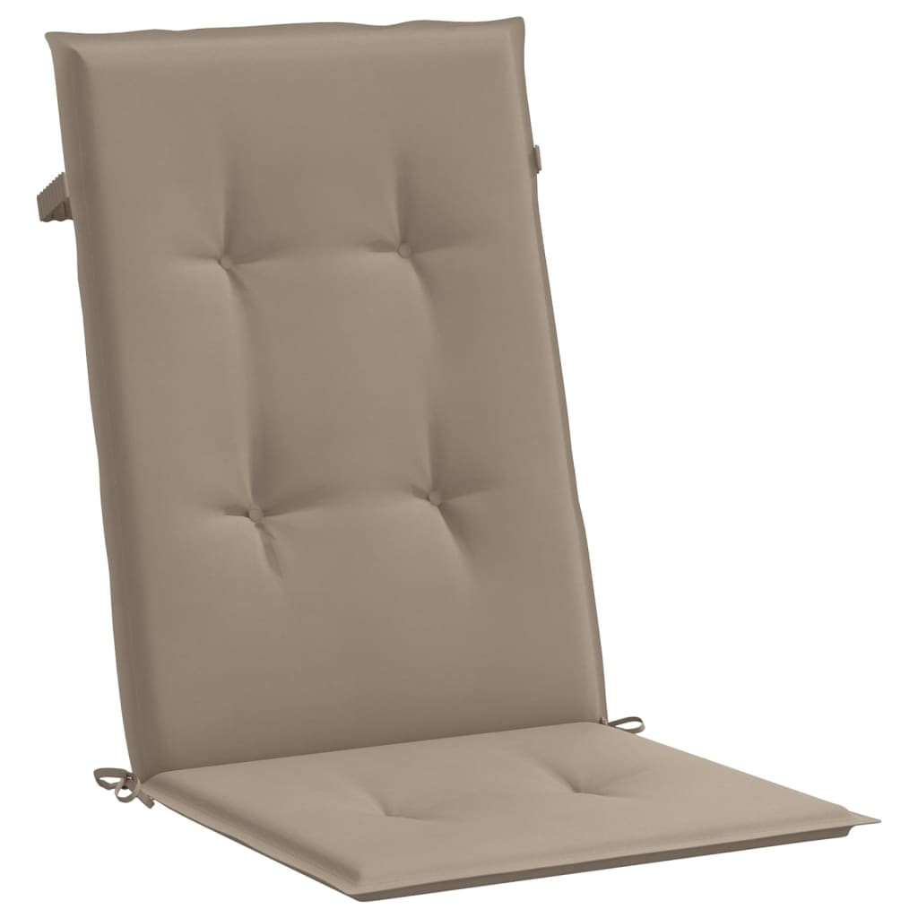 Μαξιλάρια Καρέκλας Κήπου με Πλάτη 4 τεμ. Taupe 120x50x3 εκ. 5