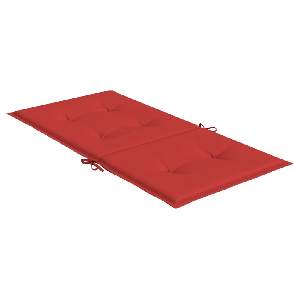 Μαξιλάρια Καρέκλας Κήπου με Πλάτη 4 τεμ. Κόκκινα 100x50x3 εκ. 6