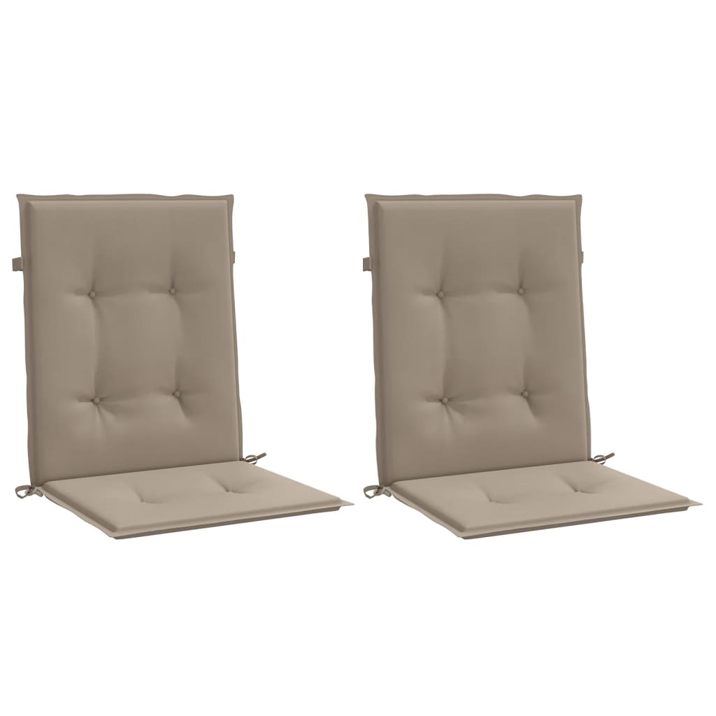 Μαξιλάρια Καρέκλας Κήπου με Πλάτη 2 τεμ. Taupe 100x50x3 εκ. 3