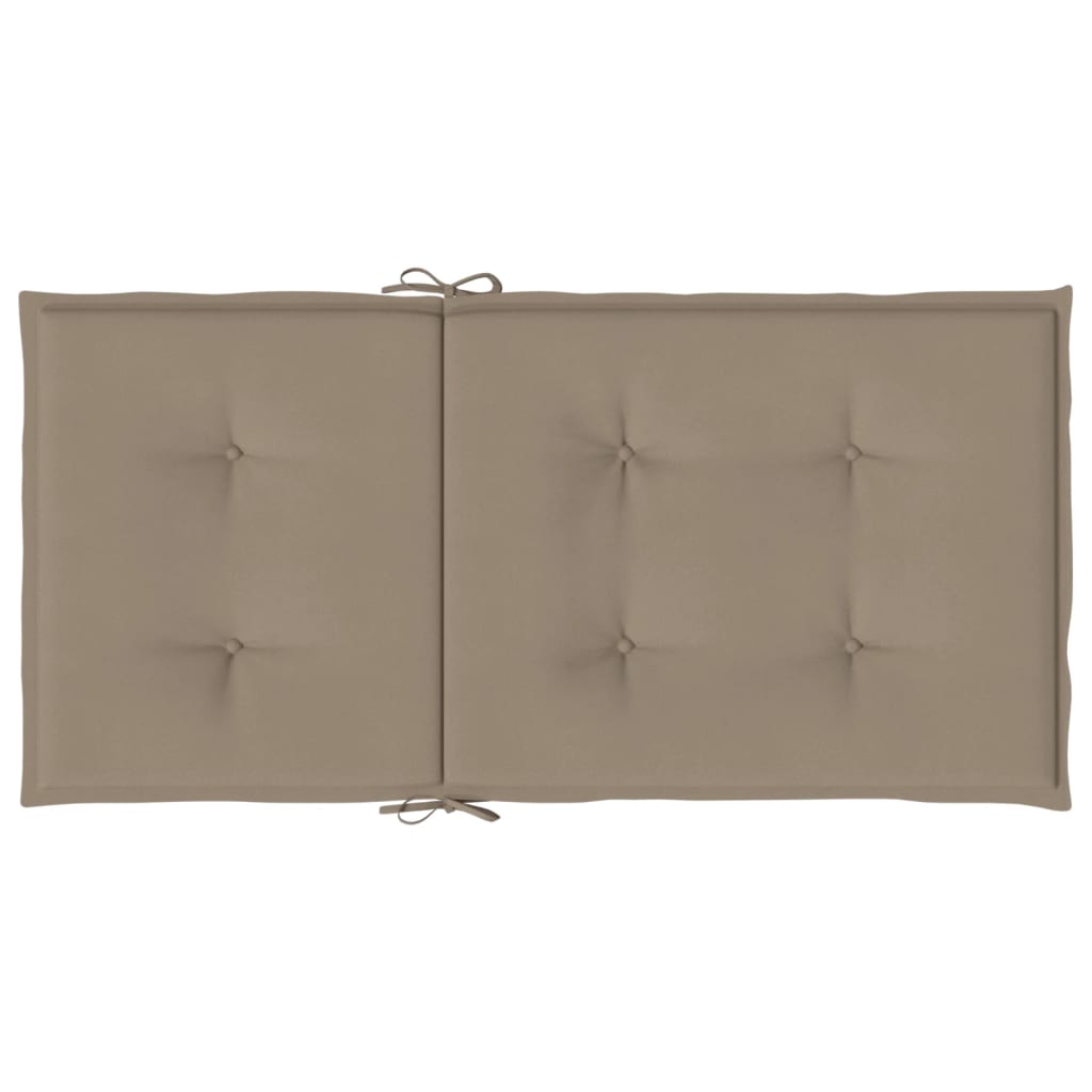 Μαξιλάρια Καρέκλας Κήπου με Πλάτη 2 τεμ. Taupe 100x50x3 εκ. 7