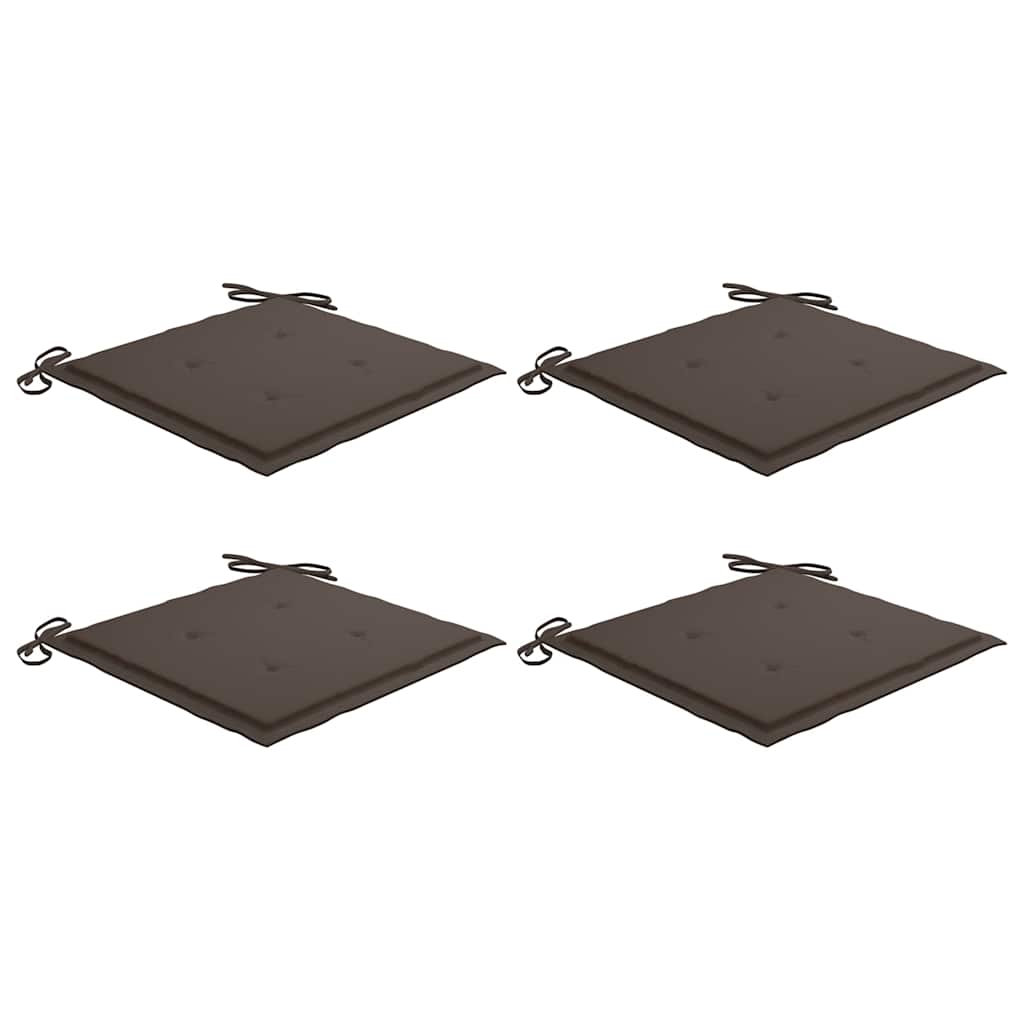 Μαξιλάρια Καρέκλας Κήπου 4 τεμ. Taupe 40x40x3 εκ. Υφασμάτινα 2