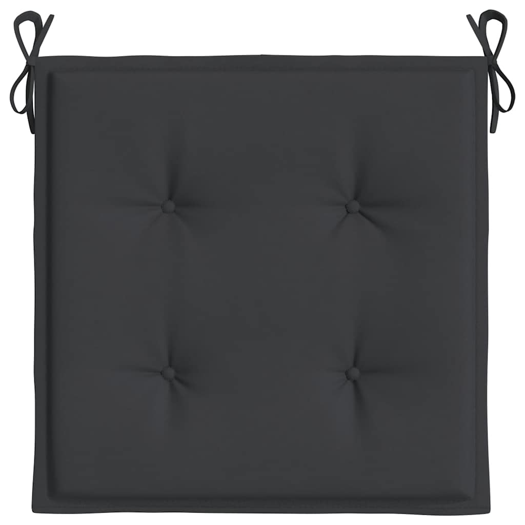 Μαξιλάρια Καρέκλας Κήπου 2 τεμ. Μαύρα 50x50x4 εκ. Oxford Ύφασμα 6