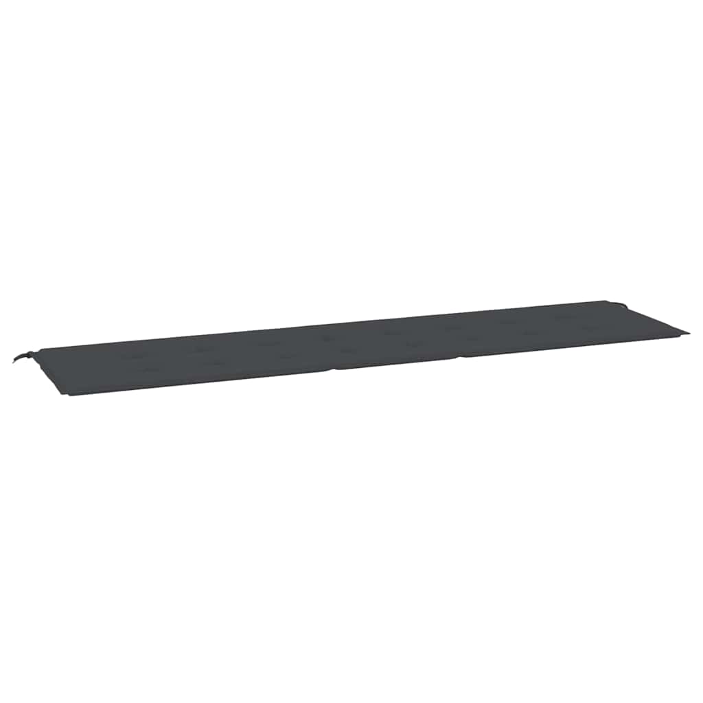 Μαξιλάρι Πάγκου Κήπου Μαύρο 180x50x3 εκ. Ύφασμα Oxford 2