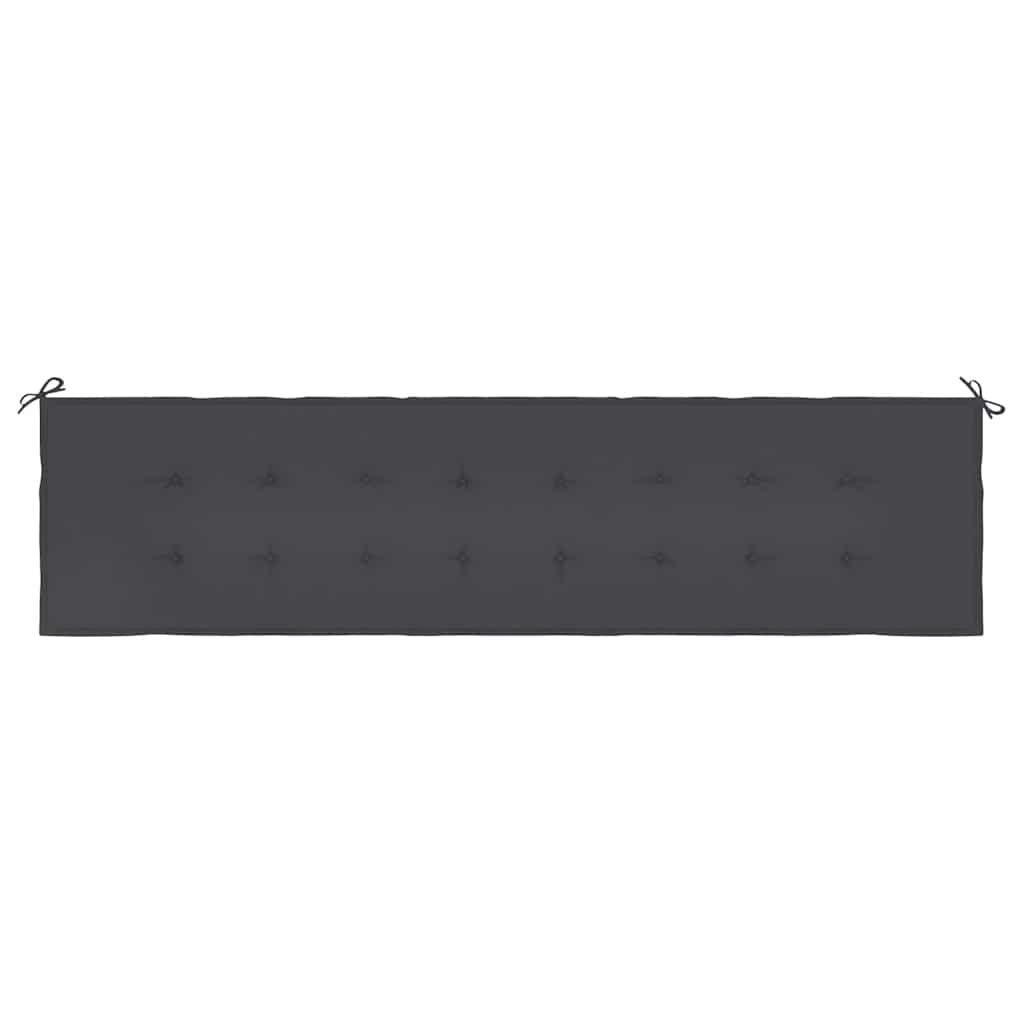Μαξιλάρι Πάγκου Κήπου Μαύρο 180x50x3 εκ. Ύφασμα Oxford 4