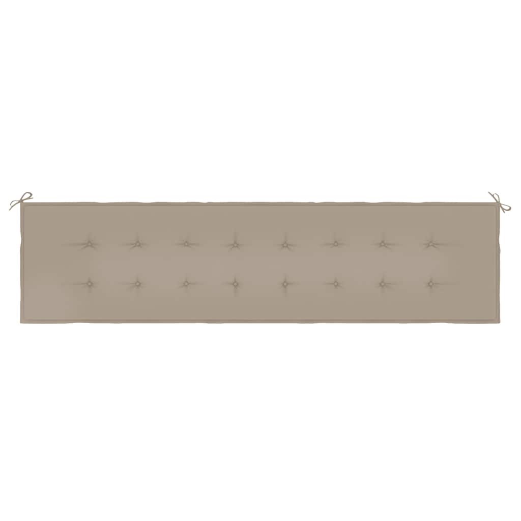 Μαξιλάρι Πάγκου Κήπου Taupe 200x50x4 εκ. Ύφασμα Oxford 4