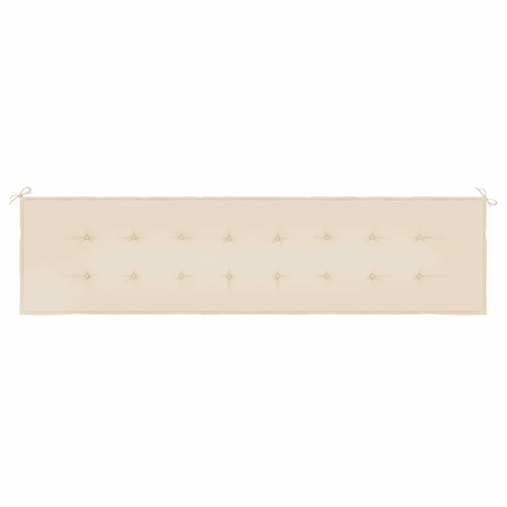 Μαξιλάρι Πάγκου Κήπου Μπεζ 200x50x4 εκ. Ύφασμα Oxford 4