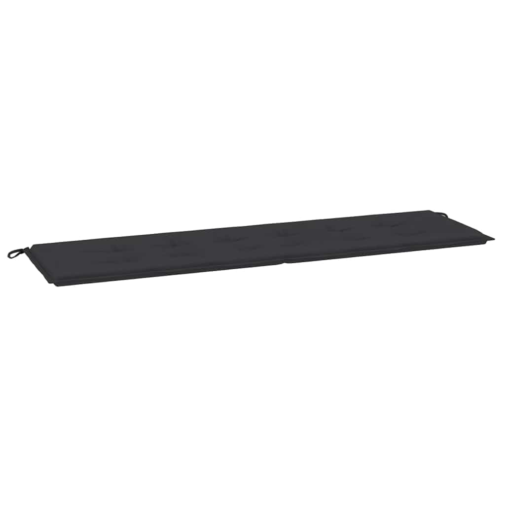 Μαξιλάρι Πάγκου Κήπου Μαύρο 180x50x4 εκ. Ύφασμα Oxford 2