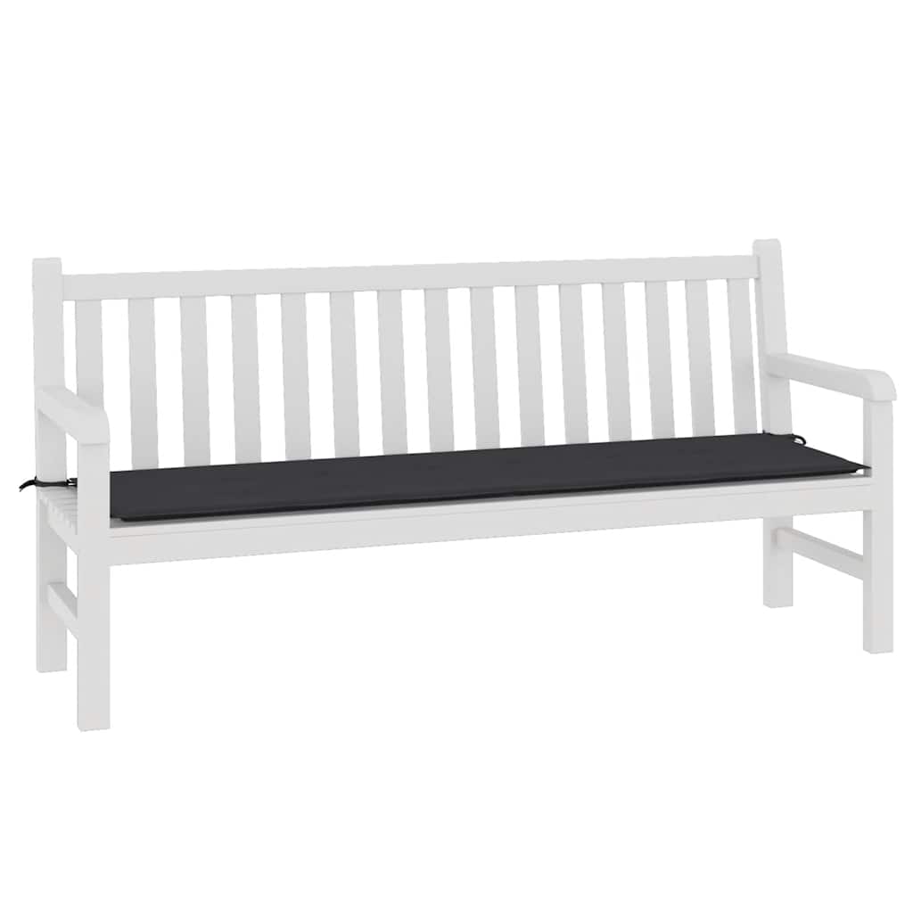 Μαξιλάρι Πάγκου Κήπου Μαύρο 180x50x4 εκ. Ύφασμα Oxford 3