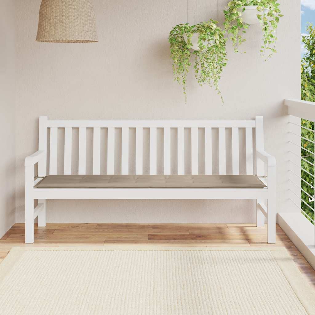 Μαξιλάρι Πάγκου Κήπου Taupe 180x50x3 εκ. Ύφασμα Oxford 1