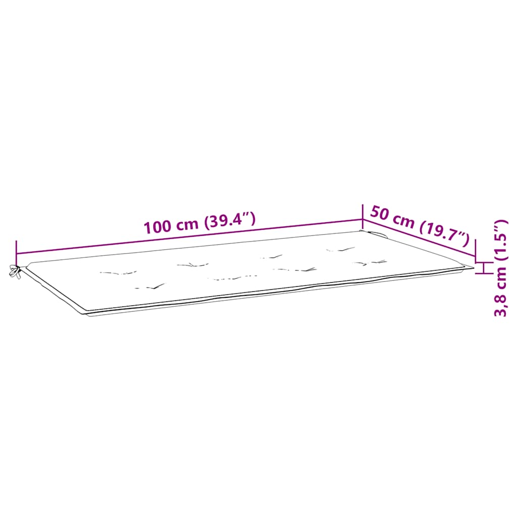 Μαξιλάρι Πάγκου Κήπου Μπεζ 120x50x3 εκ. Ύφασμα Oxford 7