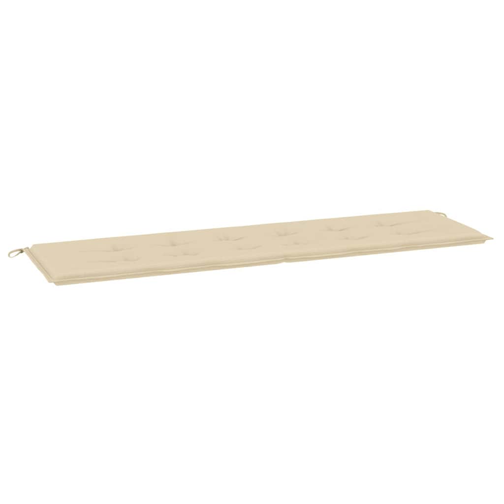 Μαξιλάρι Πάγκου Κήπου Μπεζ 180x50x3 εκ. Ύφασμα Oxford 2