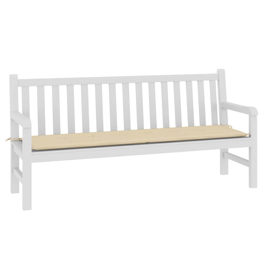 Μαξιλάρι Πάγκου Κήπου Μπεζ 180x50x3 εκ. Ύφασμα Oxford 3