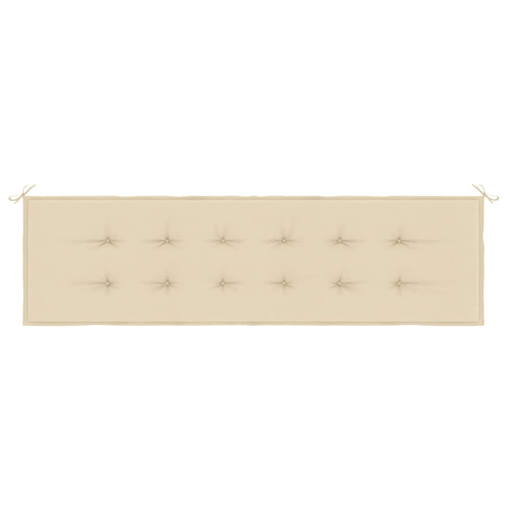 Μαξιλάρι Πάγκου Κήπου Μπεζ 180x50x3 εκ. Ύφασμα Oxford 4