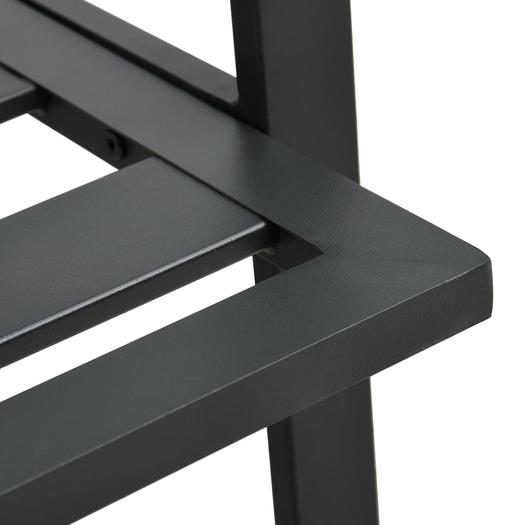 Σαλόνι Κήπου 4 Τεμαχίων Σκούρο Γκρι Αλουμινίου με Μαξιλάρια 11