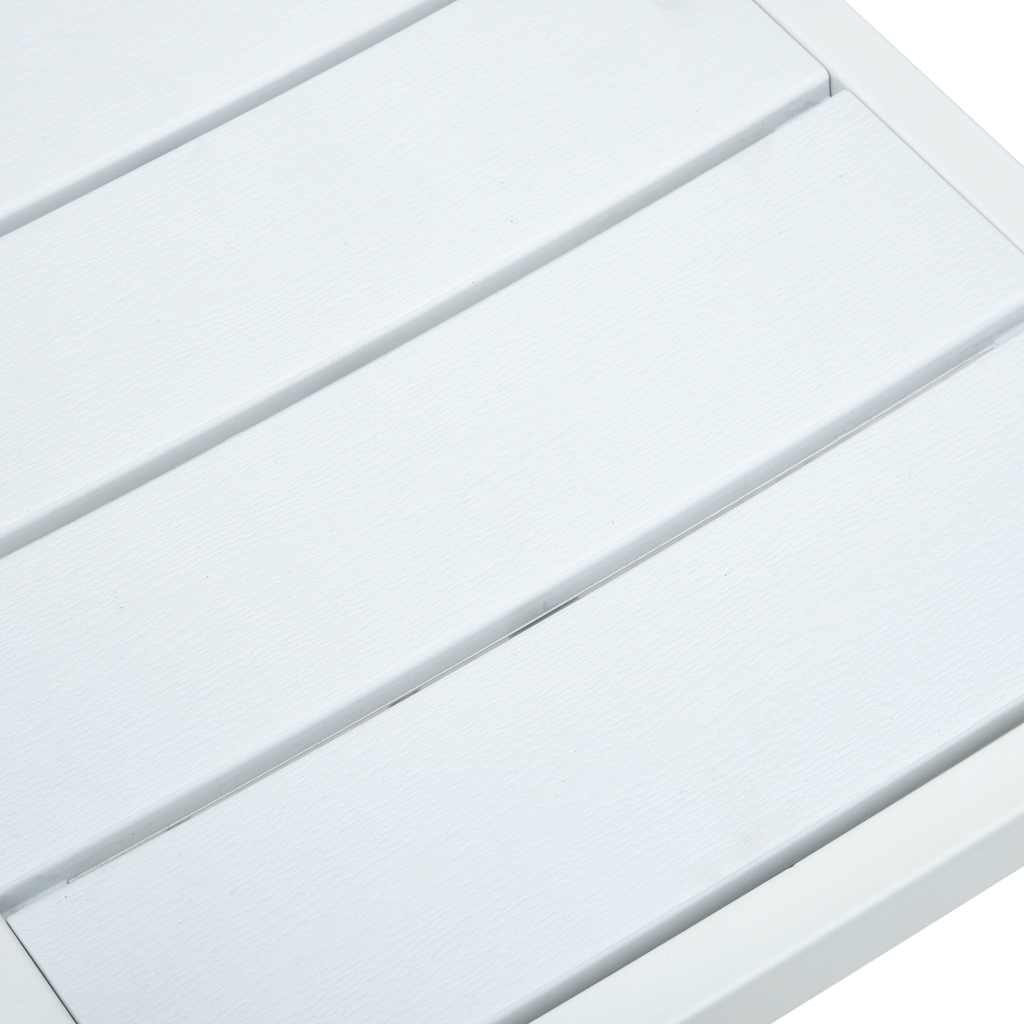 Καρέκλες Κήπου 4 τεμ. Λευκές με Όψη Ξύλου από HDPE 6
