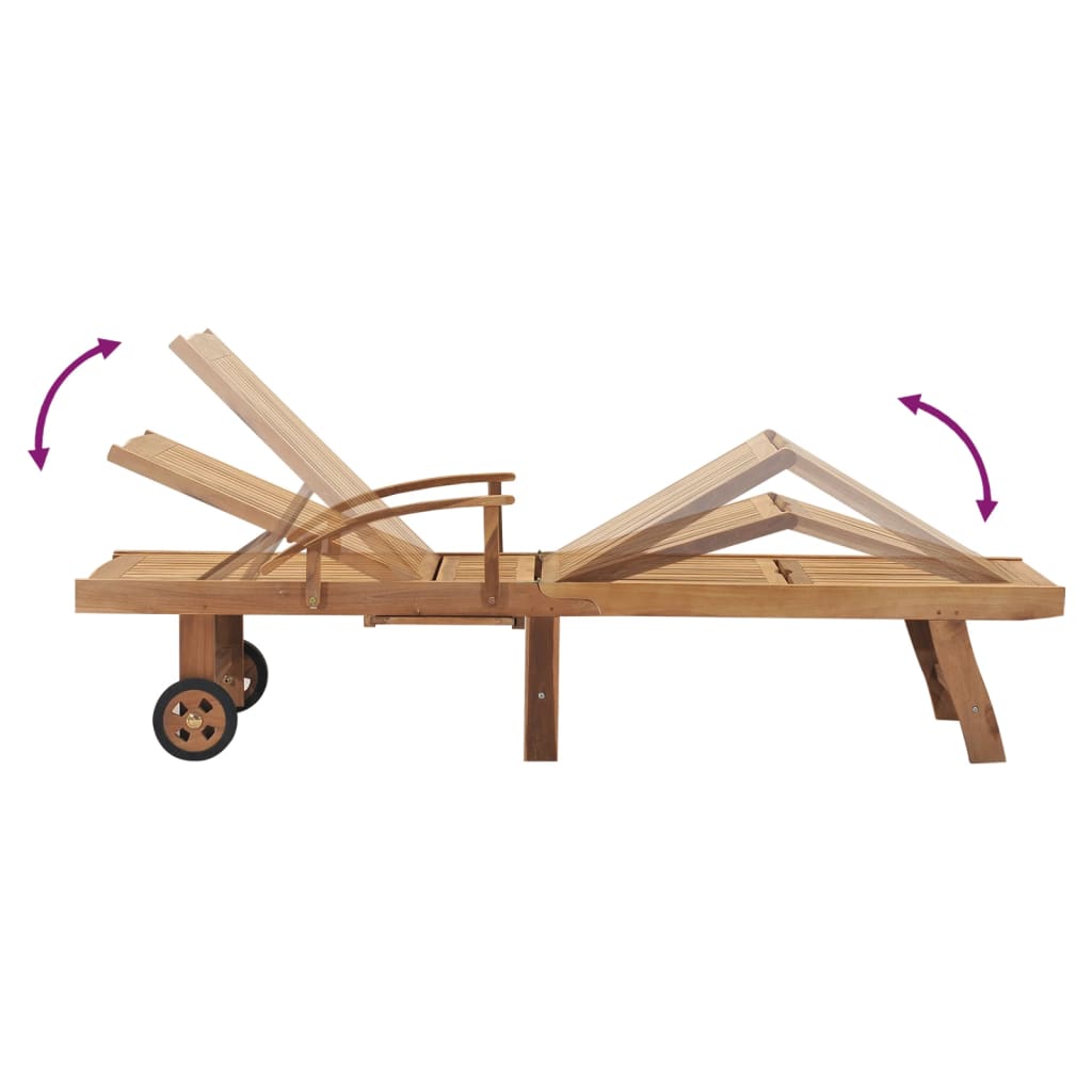 Ξαπλώστρα από Μασίφ Ξύλο Teak 7