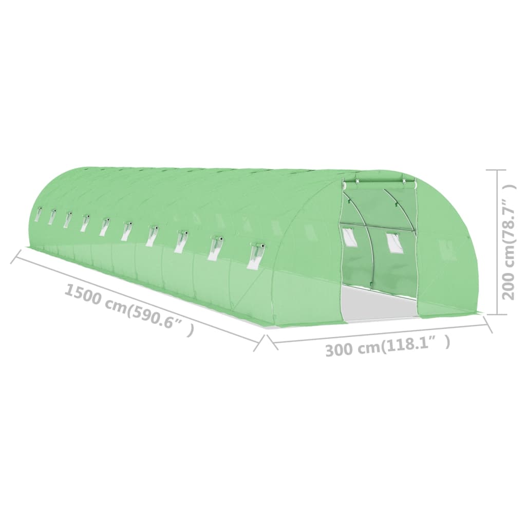Θερμοκήπιο 45 μ² 15x3x2 μ. 11