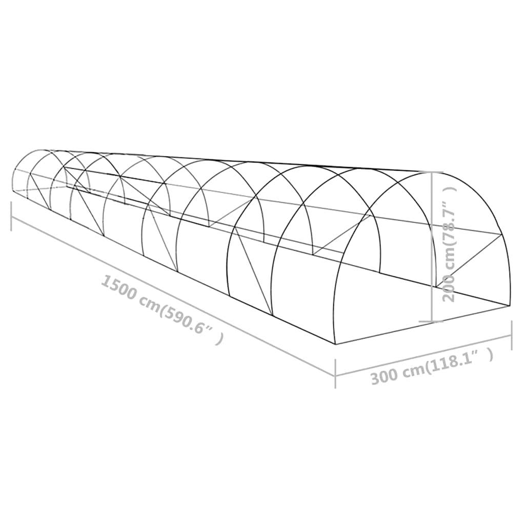 Θερμοκήπιο 45 μ² 15x3x2 μ. 12